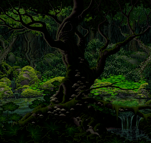 tree and rain